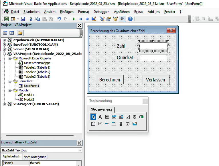 Steuerelemente und Formulare - Excel VBA Tipps