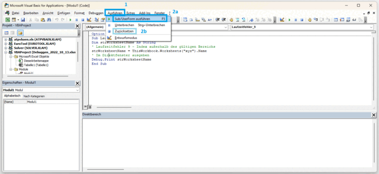 Fehler Finden Excel Vba Tipps
